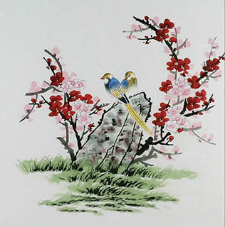 Chinese Plum Blossom Painting,66cm x 66cm,2547019-x