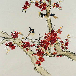 Chinese Plum Blossom Painting,66cm x 66cm,2547020-x