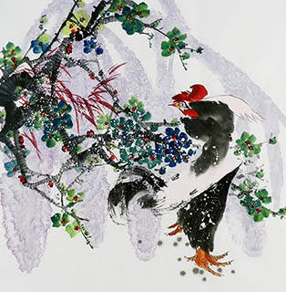 Chinese Plum Blossom Painting,66cm x 66cm,2568010-x