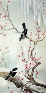 Chinese Plum Blossom Painting,66cm x 130cm,2601005-x