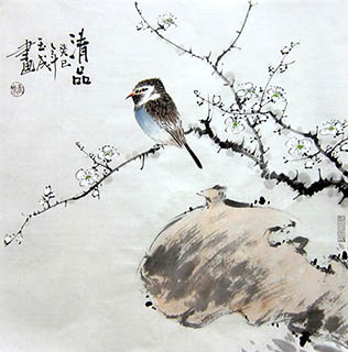 Chinese Plum Blossom Painting,50cm x 50cm,dyc21099002-x