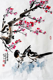 Chinese Plum Blossom Painting,46cm x 68cm,hfg21144001-x