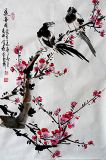 Chinese Plum Blossom Painting,46cm x 68cm,hfg21144006-x