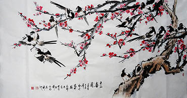 Chinese Plum Blossom Painting,97cm x 180cm,hfg21144008-x