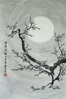 Chinese Plum Blossom Painting,69cm x 46cm,ms21139003-x