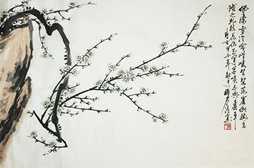 Chinese Plum Blossom Painting,69cm x 46cm,ms21139004-x