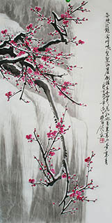 Chinese Plum Blossom Painting,50cm x 100cm,ms21139006-x