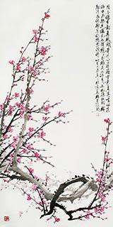 Chinese Plum Blossom Painting,66cm x 145cm,ms21139008-x