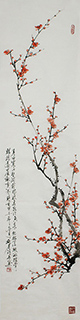 Chinese Plum Blossom Painting,34cm x 138cm,ms21139012-x