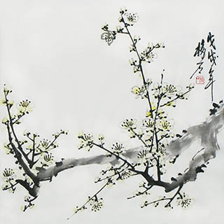 Chinese Plum Blossom Painting,50cm x 50cm,ms21139016-x
