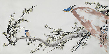 Chinese Plum Blossom Painting,50cm x 100cm,ms21139017-x