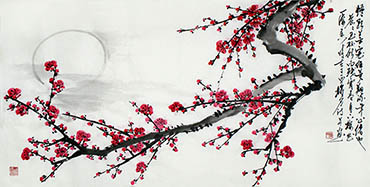 Chinese Plum Blossom Painting,50cm x 100cm,ms21139018-x