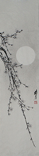 Chinese Plum Blossom Painting,100cm x 25cm,ms21139022-x