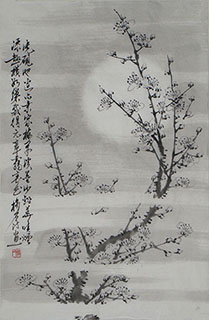 Chinese Plum Blossom Painting,69cm x 46cm,ms21139023-x