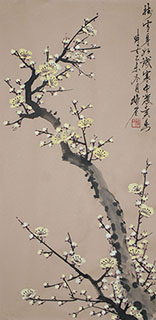 Chinese Plum Blossom Painting,34cm x 69cm,ms21139027-x