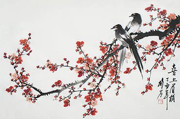Chinese Plum Blossom Painting,69cm x 46cm,ms21139031-x