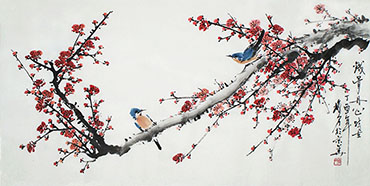 Chinese Plum Blossom Painting,50cm x 100cm,ms21139040-x