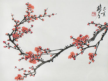 Chinese Plum Blossom Painting,34cm x 46cm,ms21139044-x