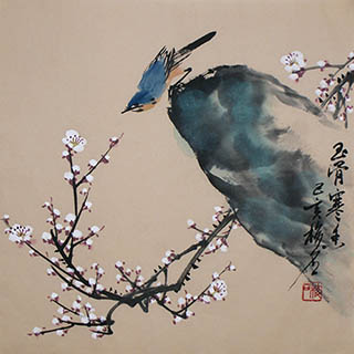 Chinese Plum Blossom Painting,34cm x 34cm,ms21139045-x
