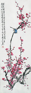 Chinese Plum Blossom Painting,33cm x 102cm,ms21139046-x