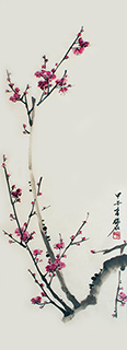 Chinese Plum Blossom Painting,35cm x 100cm,ms21139048-x