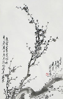 Chinese Plum Blossom Painting,69cm x 46cm,ms21139051-x