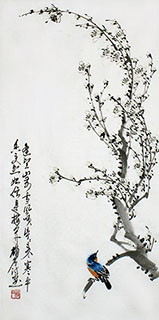 Chinese Plum Blossom Painting,34cm x 69cm,ms21139052-x