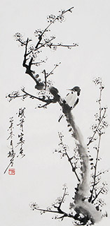 Chinese Plum Blossom Painting,34cm x 69cm,ms21139053-x