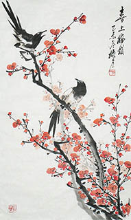 Chinese Plum Blossom Painting,70cm x 40cm,ms21139061-x