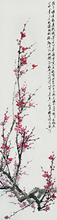 Chinese Plum Blossom Painting,34cm x 138cm,ms21139063-x