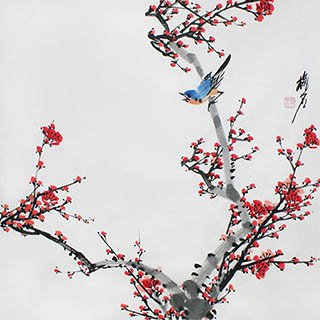 Chinese Plum Blossom Painting,50cm x 50cm,ms21139066-x