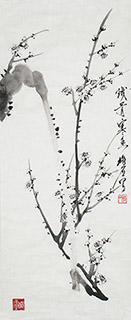 Chinese Plum Blossom Painting,69cm x 28cm,ms21139068-x