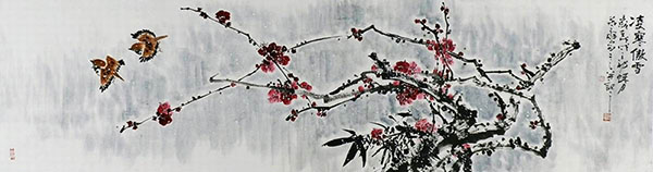 Plum Blossom,46cm x 180cm(18〃 x 70〃),syq21141005-z