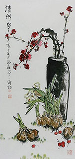 Chinese Plum Blossom Painting,45cm x 96cm,syq21141008-x
