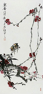 Chinese Plum Blossom Painting,45cm x 96cm,syq21141014-x