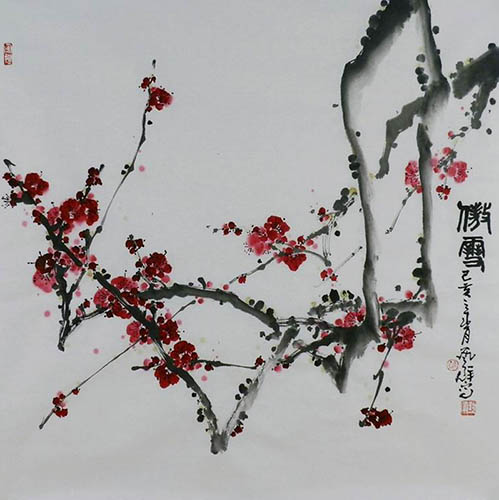 Chinese Plum Blossom Painting Syq21141023, 66cm X 66cm(26〃 X 26〃)