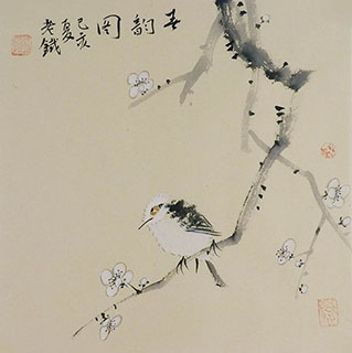 Chinese Plum Blossom Painting,34cm x 34cm,tl21140002-x