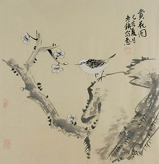 Chinese Plum Blossom Painting,50cm x 50cm,tl21140005-x