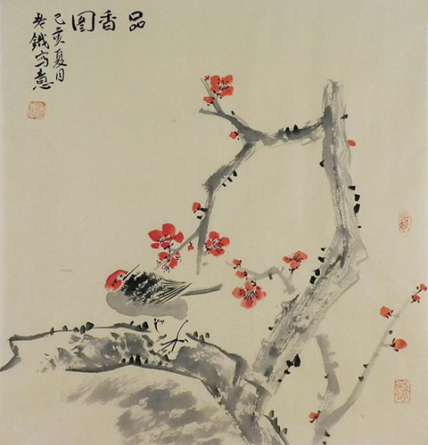 Chinese Plum Blossom Painting tl21140007, 50cm x 50cm(19〃 x 19〃)