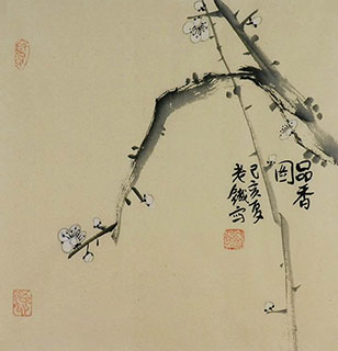 Chinese Plum Blossom Painting,34cm x 34cm,tl21140009-x