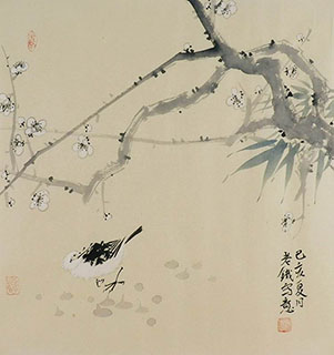 Chinese Plum Blossom Painting,50cm x 50cm,tl21140011-x