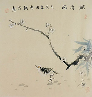 Chinese Plum Blossom Painting,50cm x 50cm,tl21140018-x