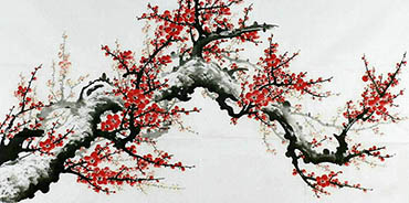 Chinese Plum Blossom Painting,66cm x 136cm,wxg21143009-x