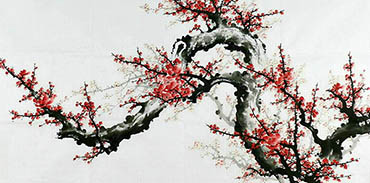 Chinese Plum Blossom Painting,66cm x 136cm,wxg21143012-x