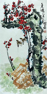 Chinese Plum Blossom Painting,50cm x 100cm,zym21142005-x