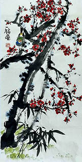 Chinese Plum Blossom Painting,50cm x 100cm,zym21142006-x