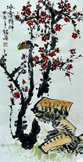 Chinese Plum Blossom Painting,50cm x 100cm,zym21142008-x