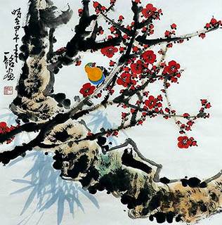 Chinese Plum Blossom Painting,66cm x 66cm,zym21142012-x