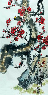 Chinese Plum Blossom Painting,50cm x 100cm,zym21142014-x