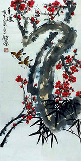 Chinese Plum Blossom Painting,50cm x 100cm,zym21142025-x